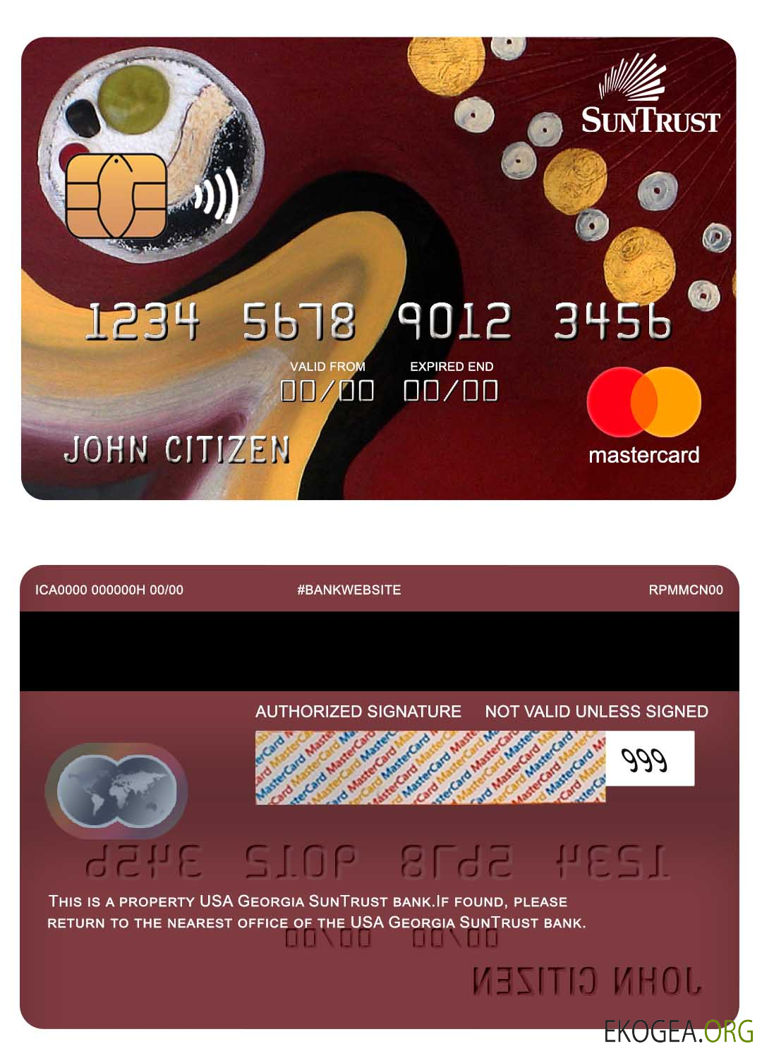 États Unis Géorgie SunTrust banque mastercard